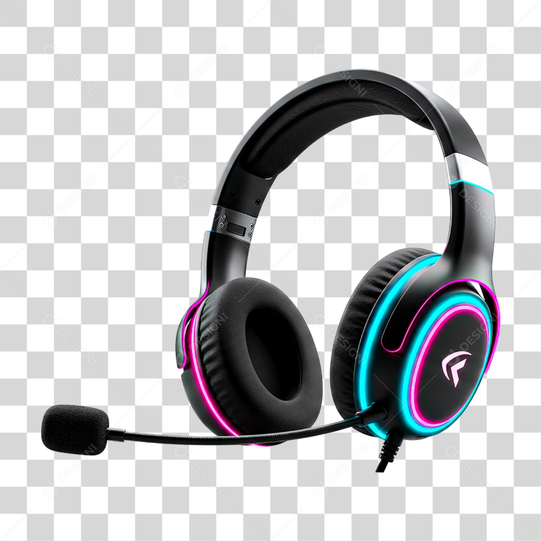 Fone Gamer PNG Transparente