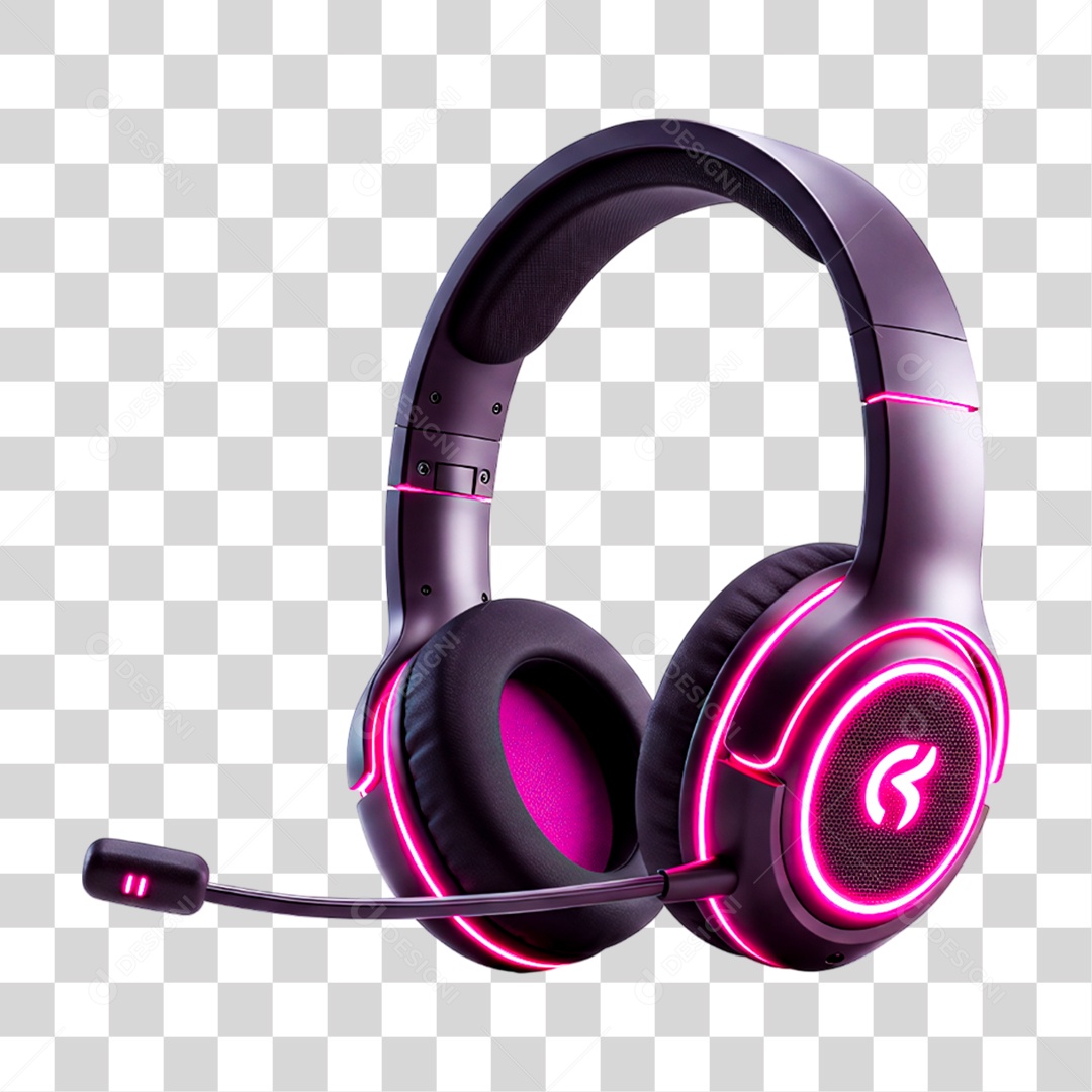 Fone Gamer PNG Transparente