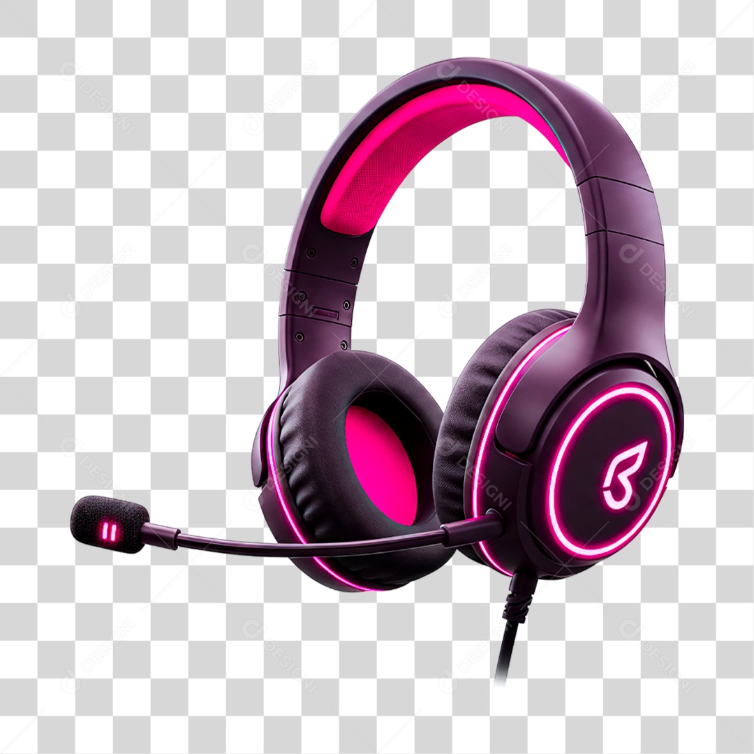 Fone Gamer PNG Transparente