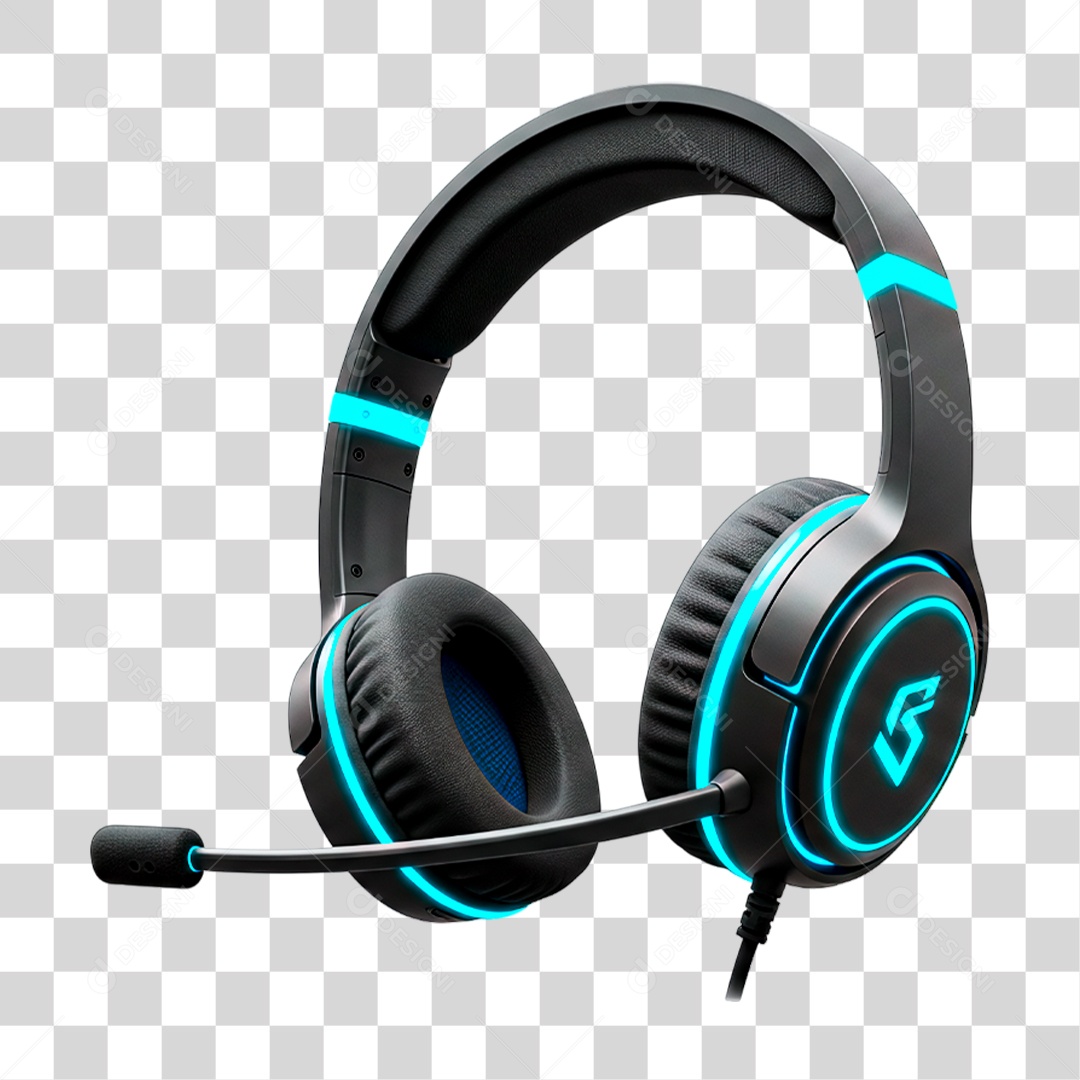 Fone Gamer PNG Transparente