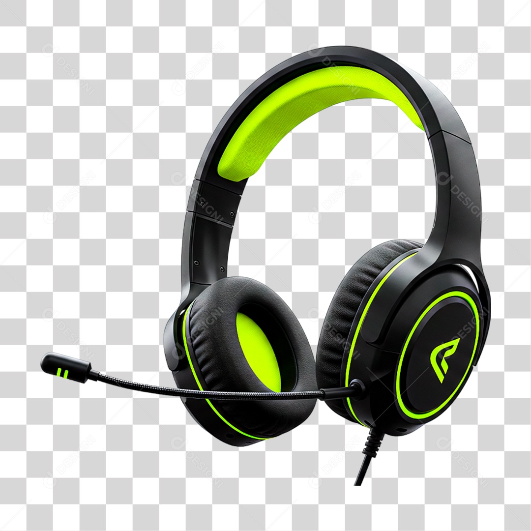 Fone Gamer PNG Transparente