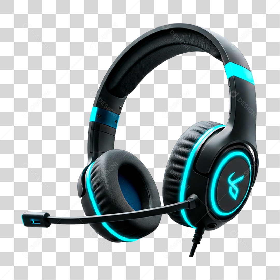 Fone Gamer PNG Transparente