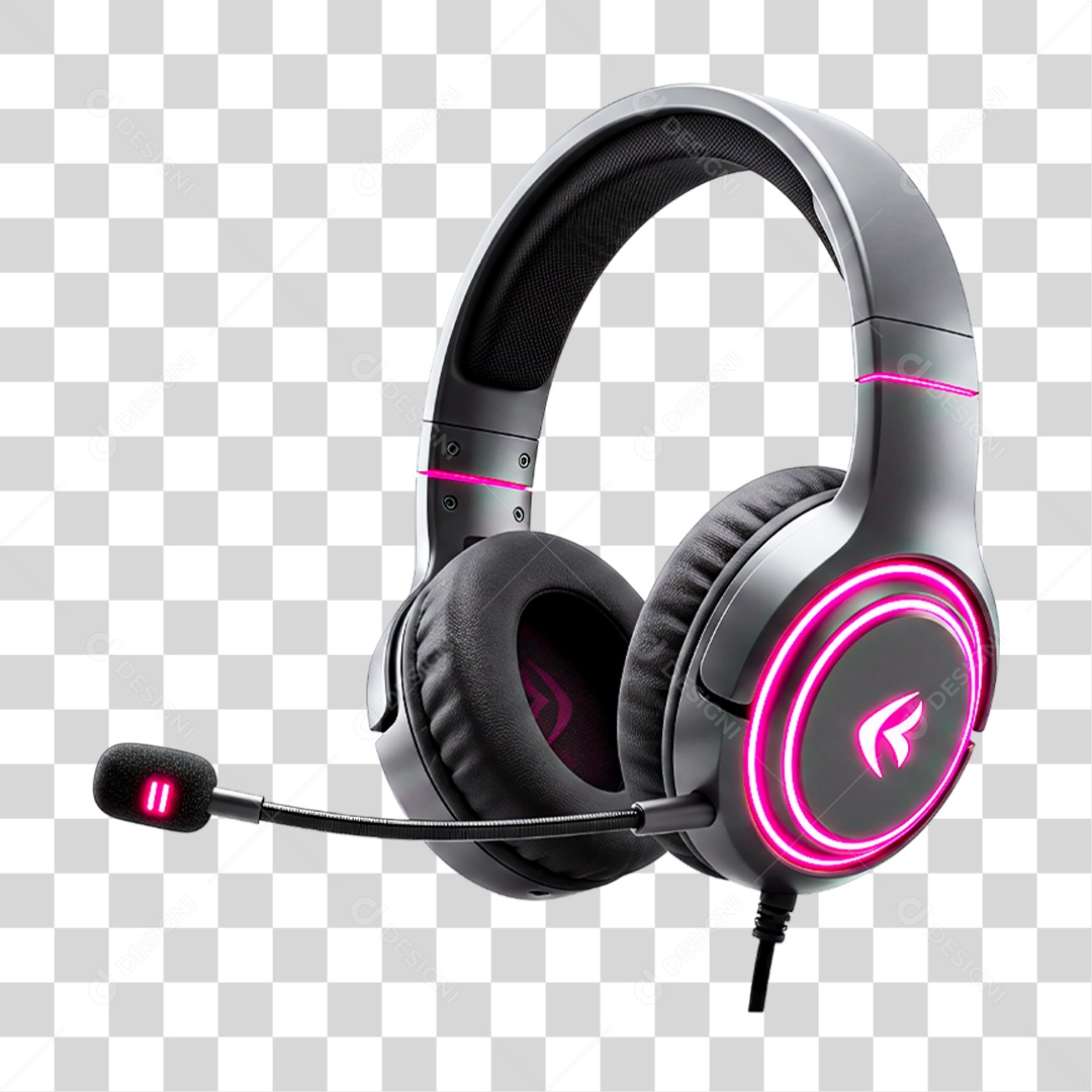 Fone Gamer PNG Transparente