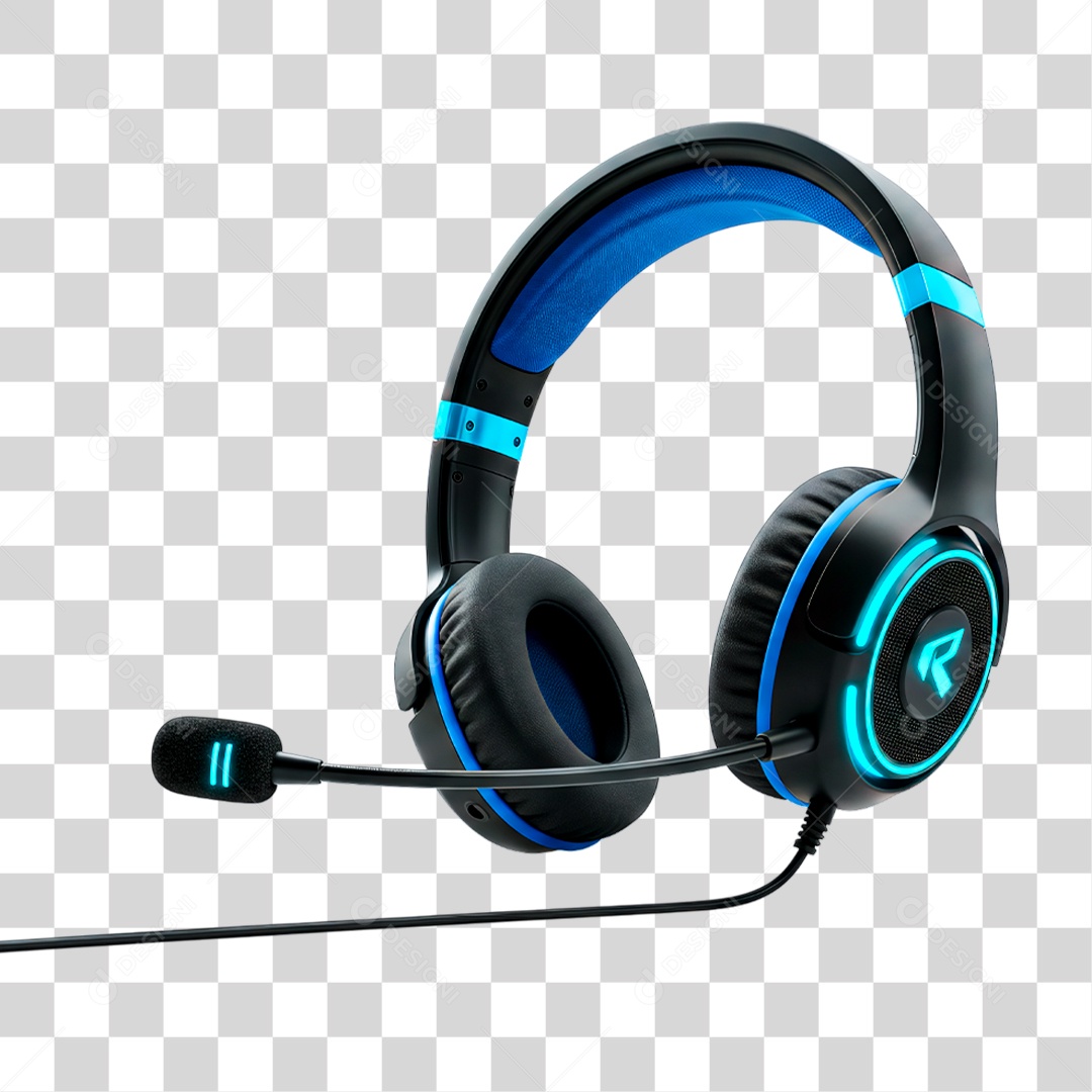 Fone Gamer PNG Transparente