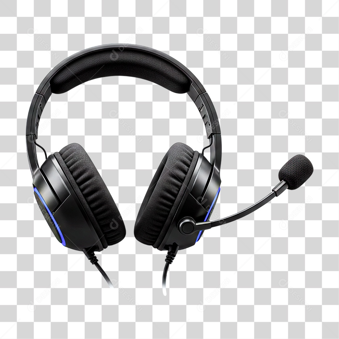 Fone Gamer PNG Transparente