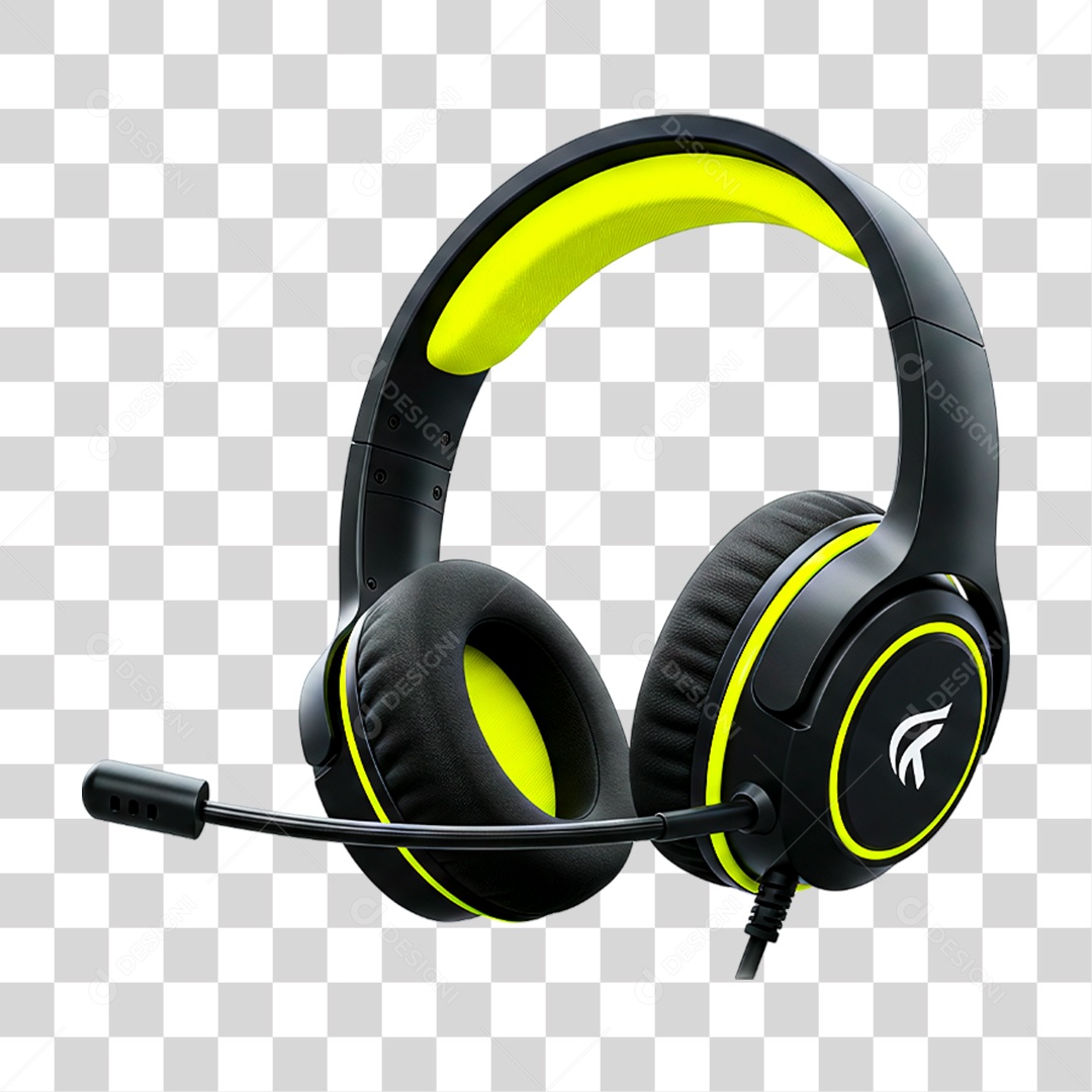 Fone Gamer PNG Transparente