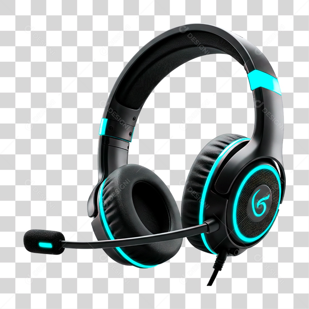 Fone Gamer PNG Transparente