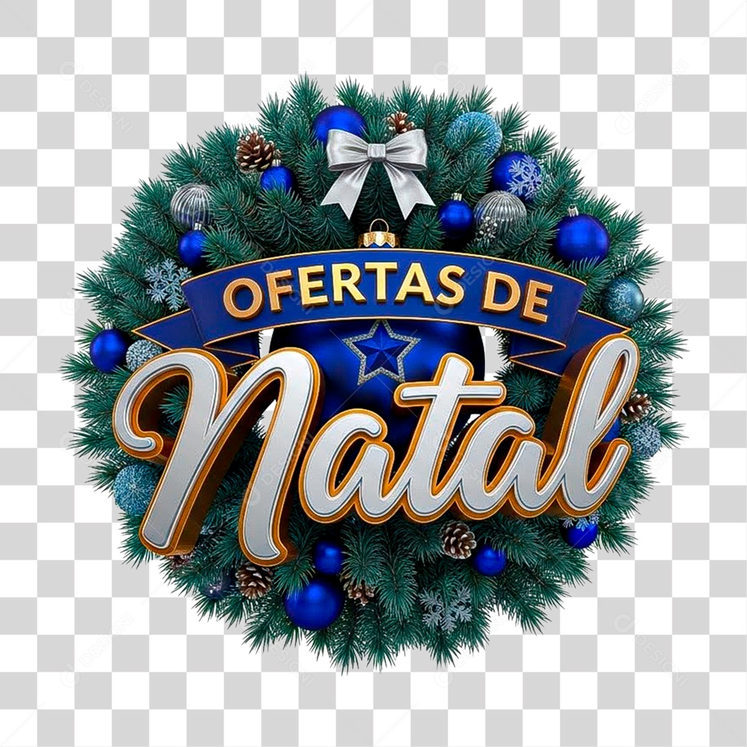 Selo 3D Ofertas de Natal PNG Transparente