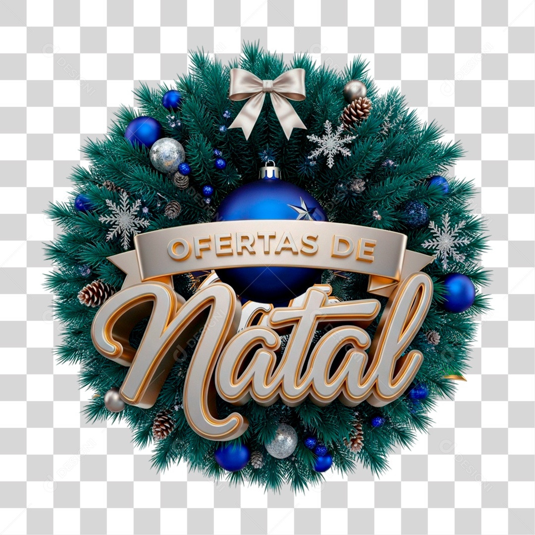 Selo 3D Oferta de Natal PNG Transparente