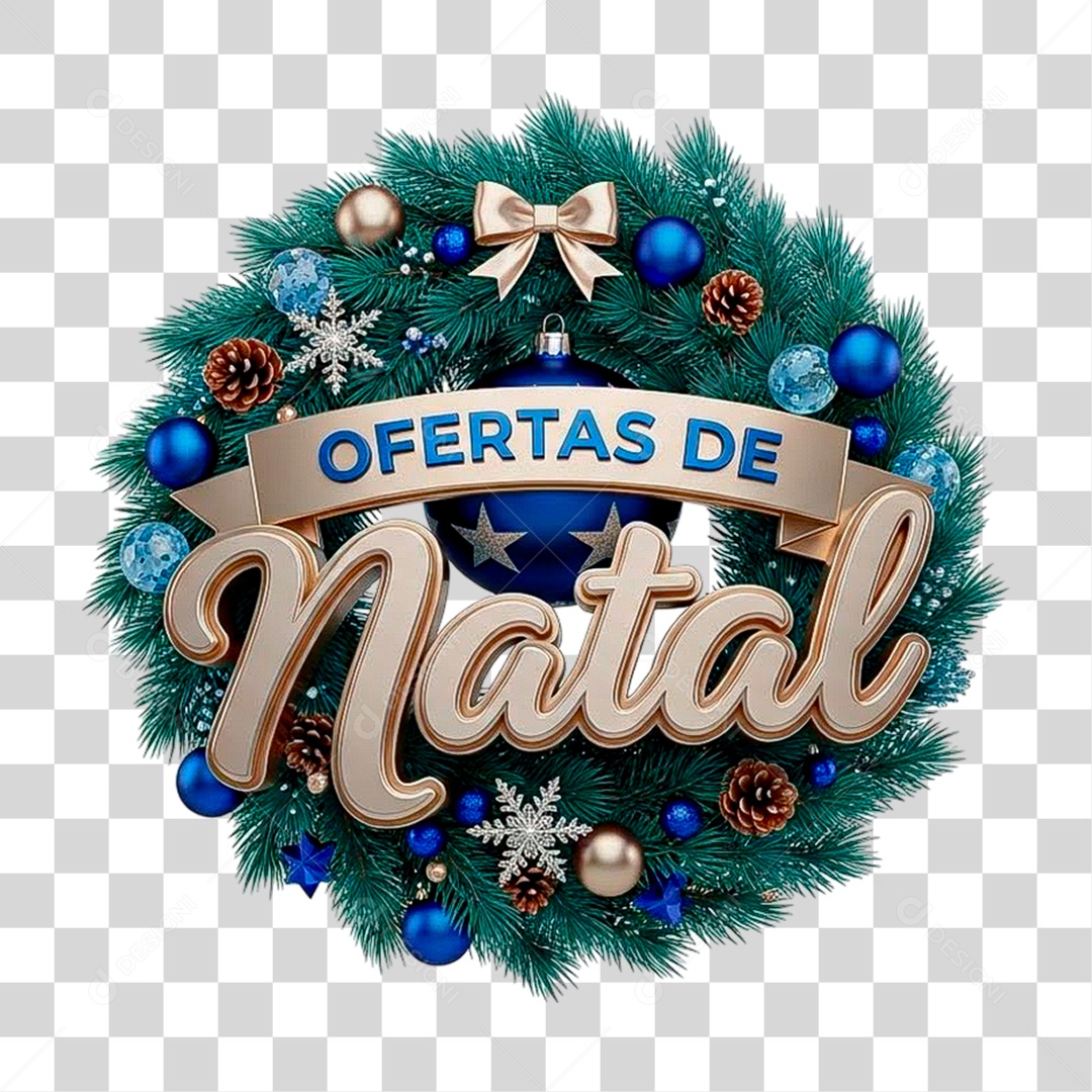 Selo 3D Oferta de Natal PNG Transparente