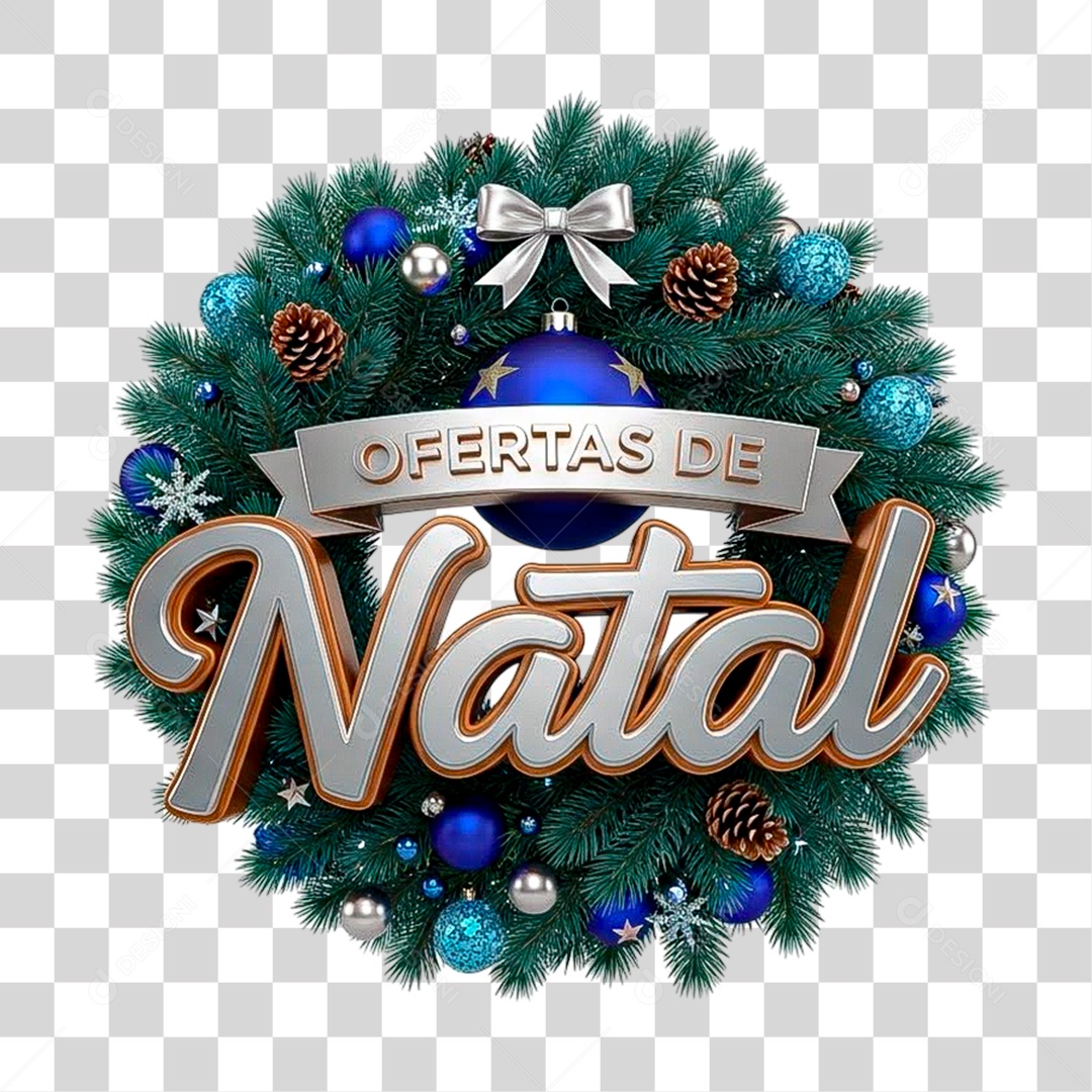 Selo 3D Oferta de Natal PNG Transparente
