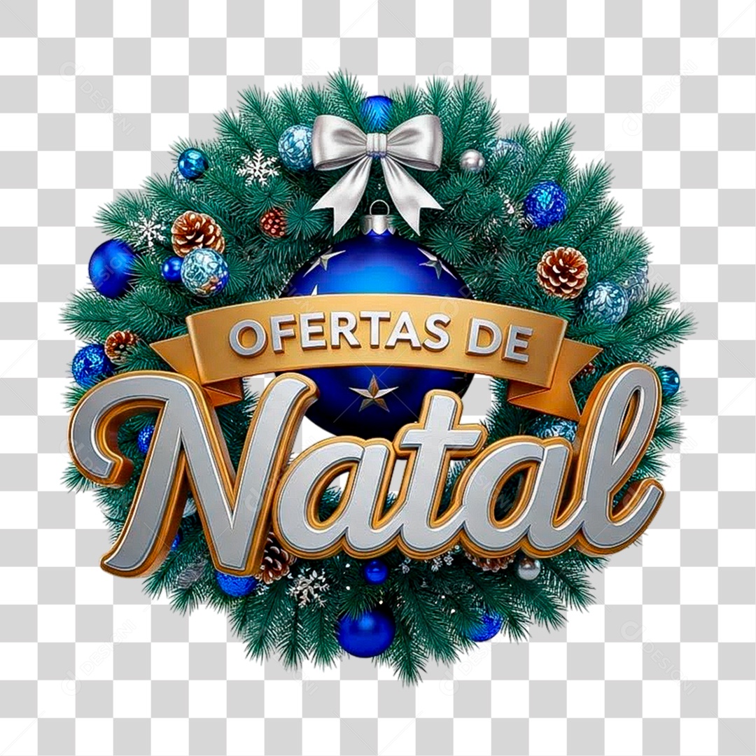 Selo 3D Oferta de Natal PNG Transparente
