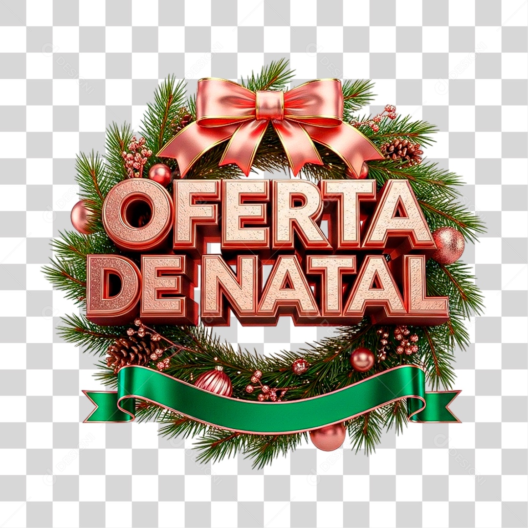Selo 3D Oferta de Natal PNG Transparente