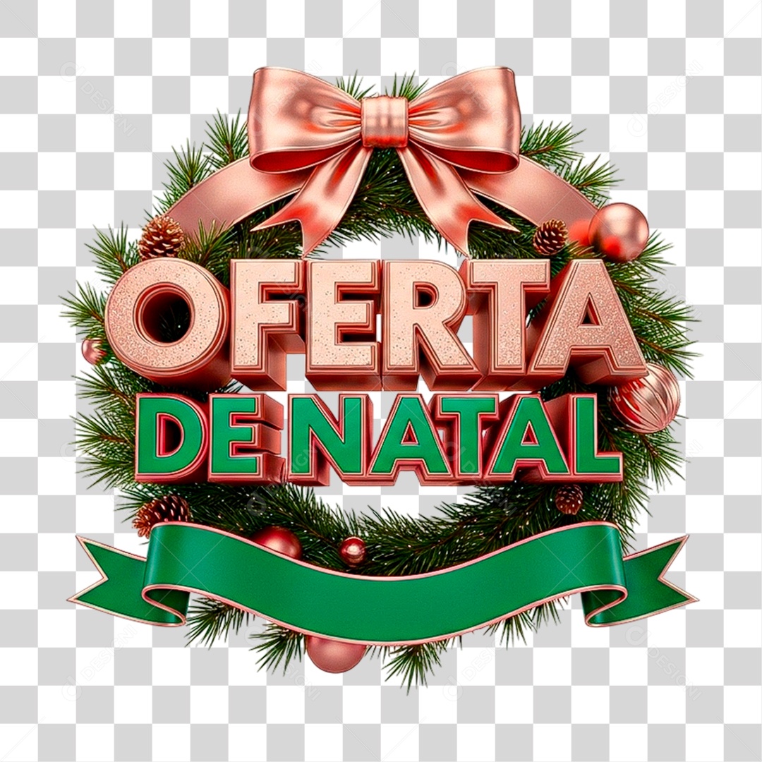 Selo 3D Oferta de Natal PNG Transparente