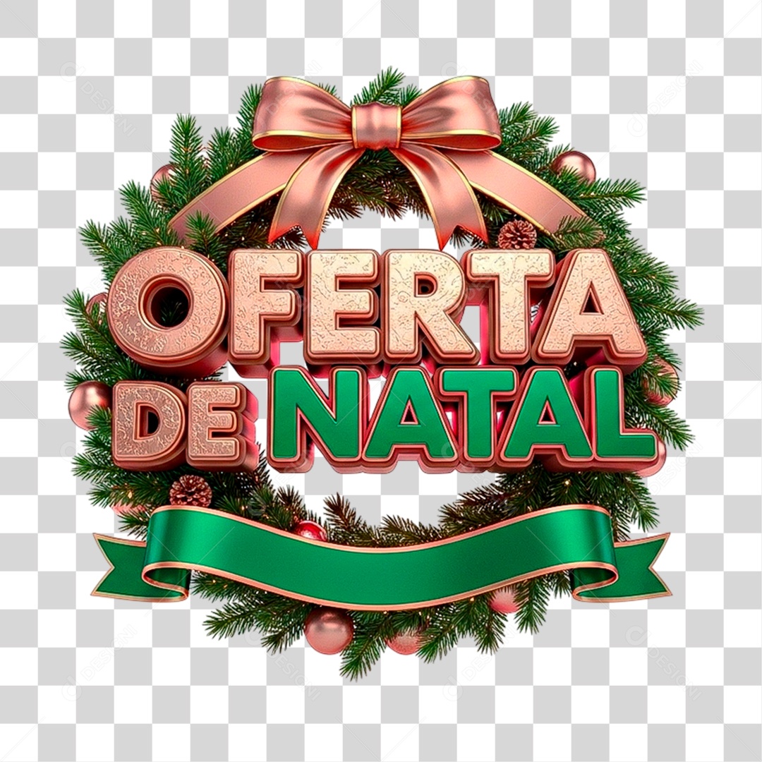 Selo 3D Oferta de Natal PNG Transparente