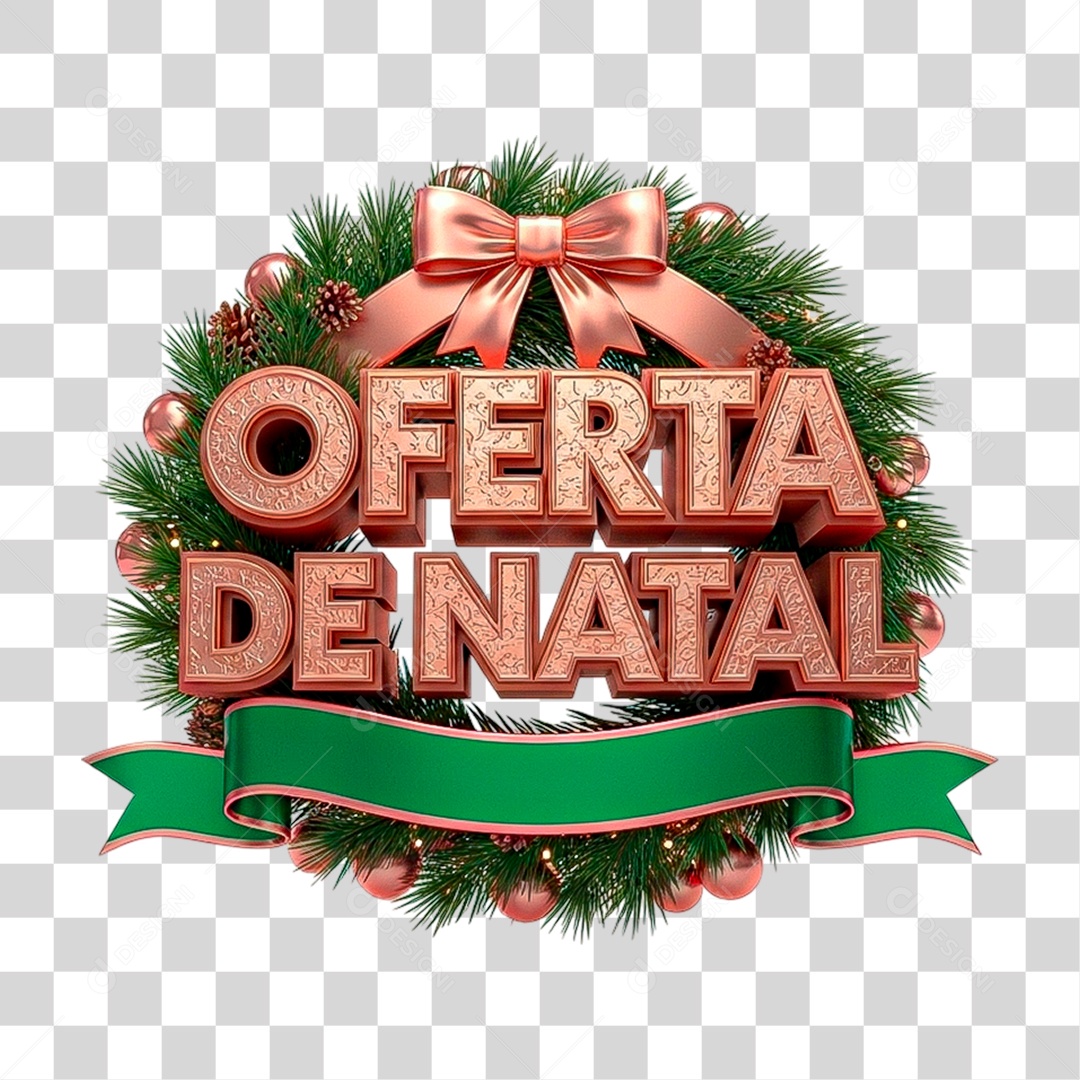 Selo 3D Oferta de Natal PNG Transparente