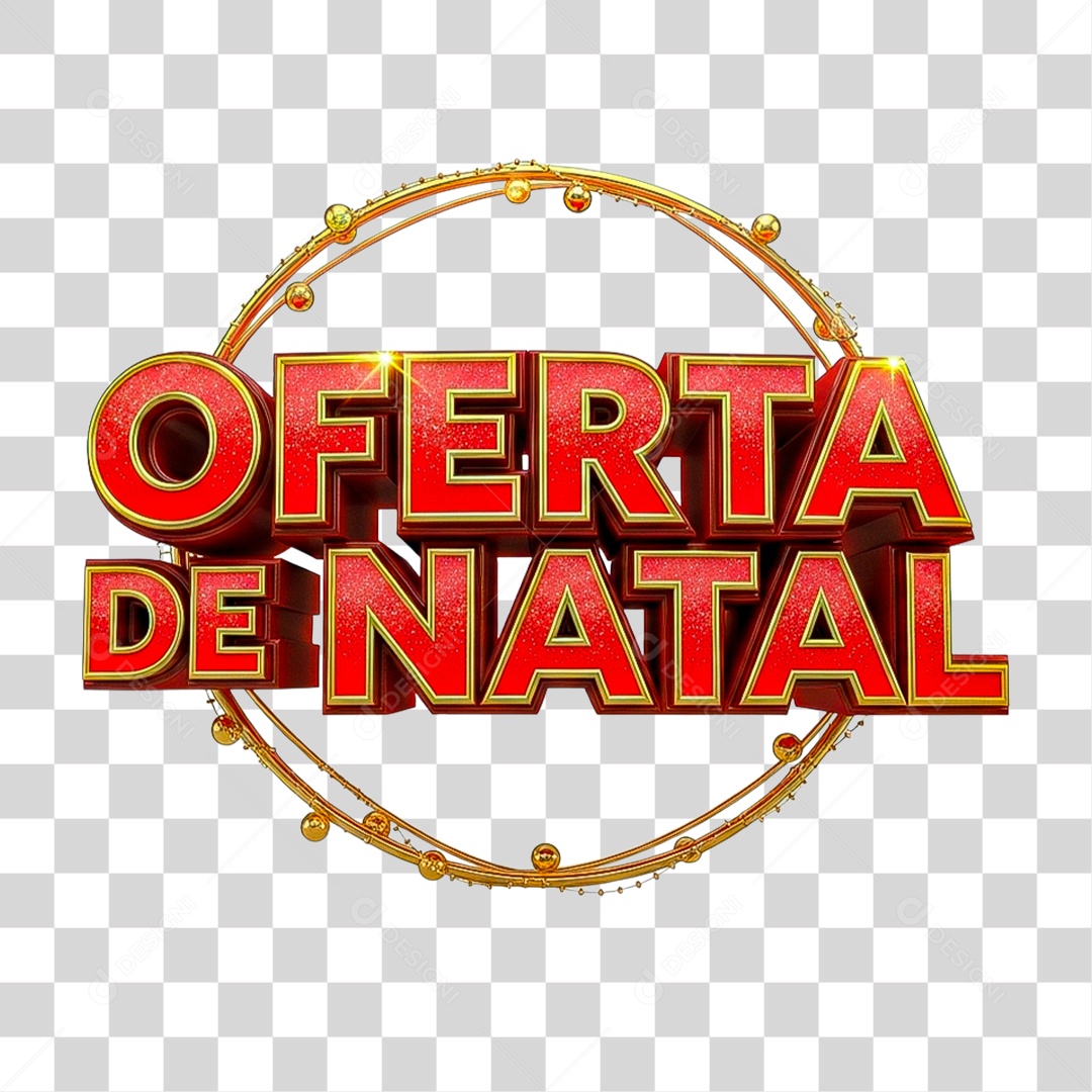 Selo 3D Oferta de Natal PNG Transparente