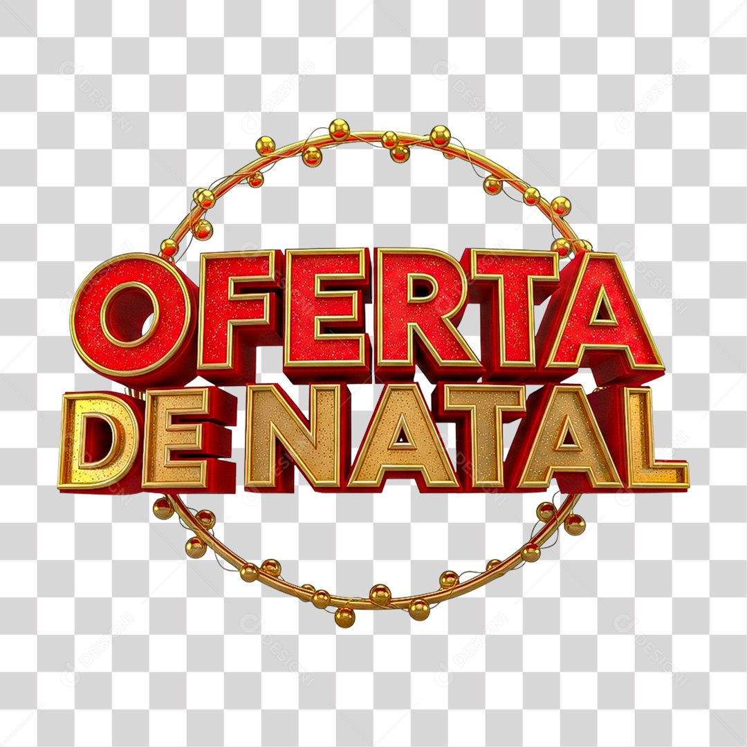Selo 3D Oferta de Natal PNG Transparente
