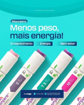Mounjaro Menos Peso Mais Energia! Emagrecimento Energia Bem Estar PSD Editável
