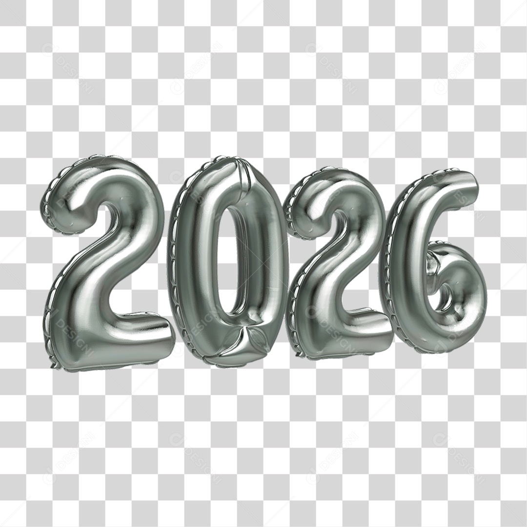 Balões 2026 Ano Novo PNG Transparente
