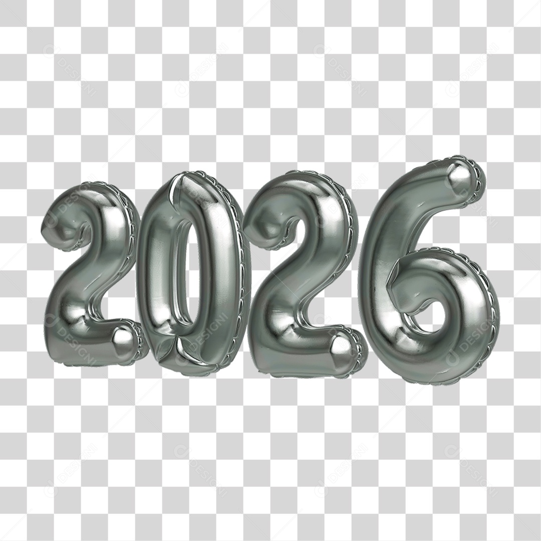 Balões 2026 Ano Novo PNG Transparente