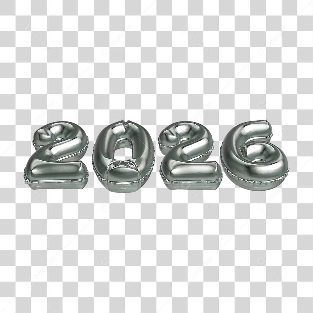Balões 2026 Ano Novo PNG Transparente