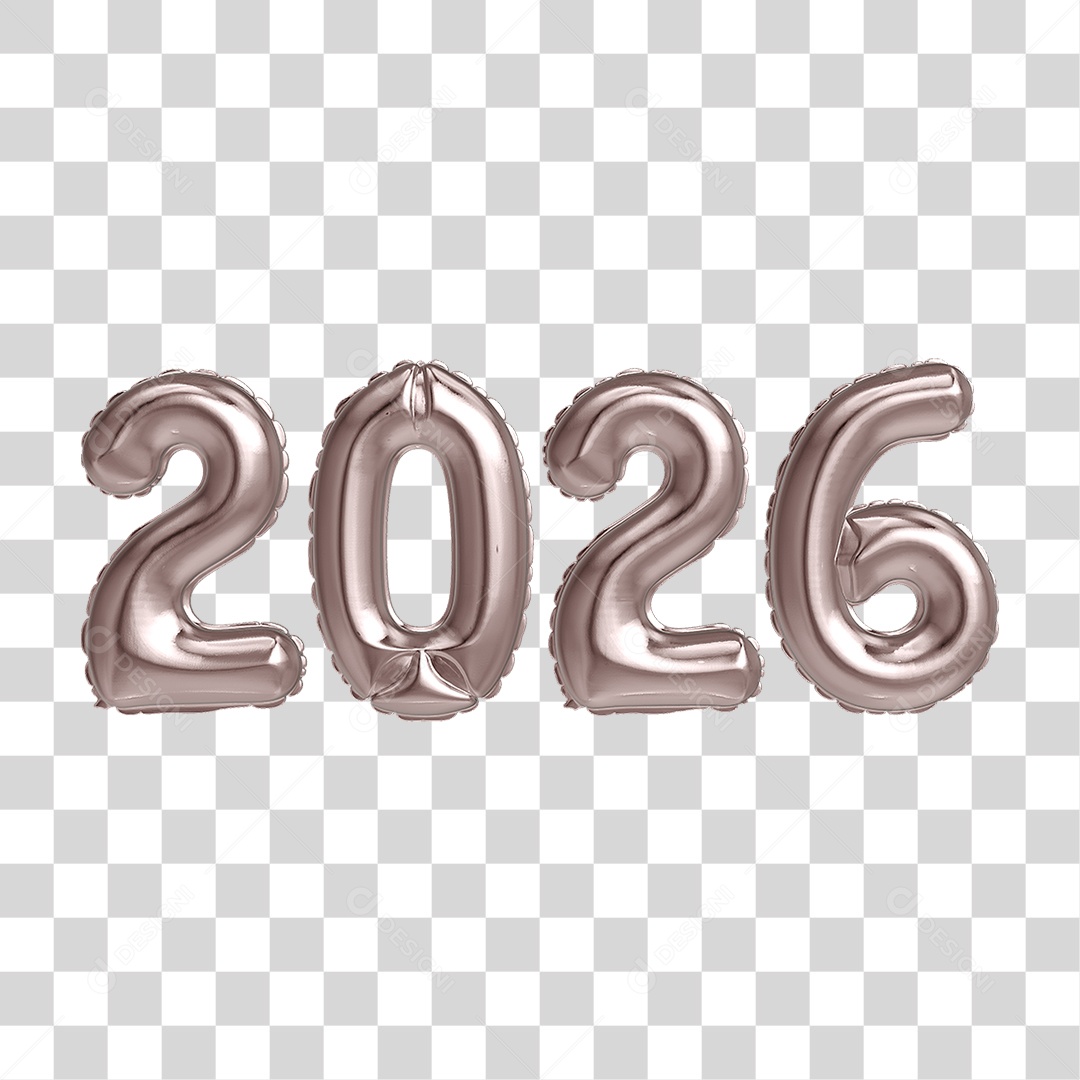 Balões 2026 Ano Novo PNG Transparente