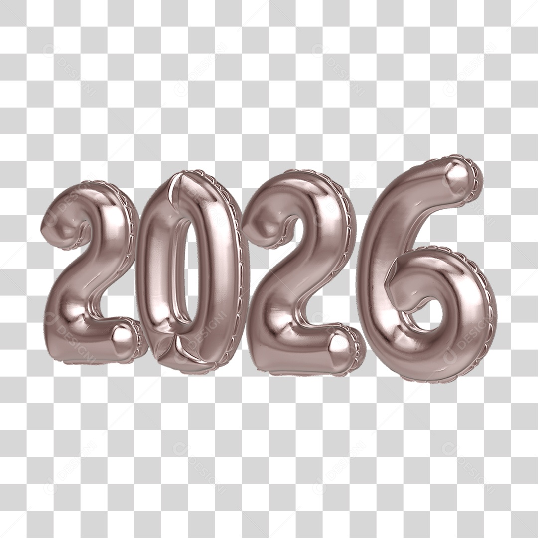 Balões 2026 Ano Novo PNG Transparente