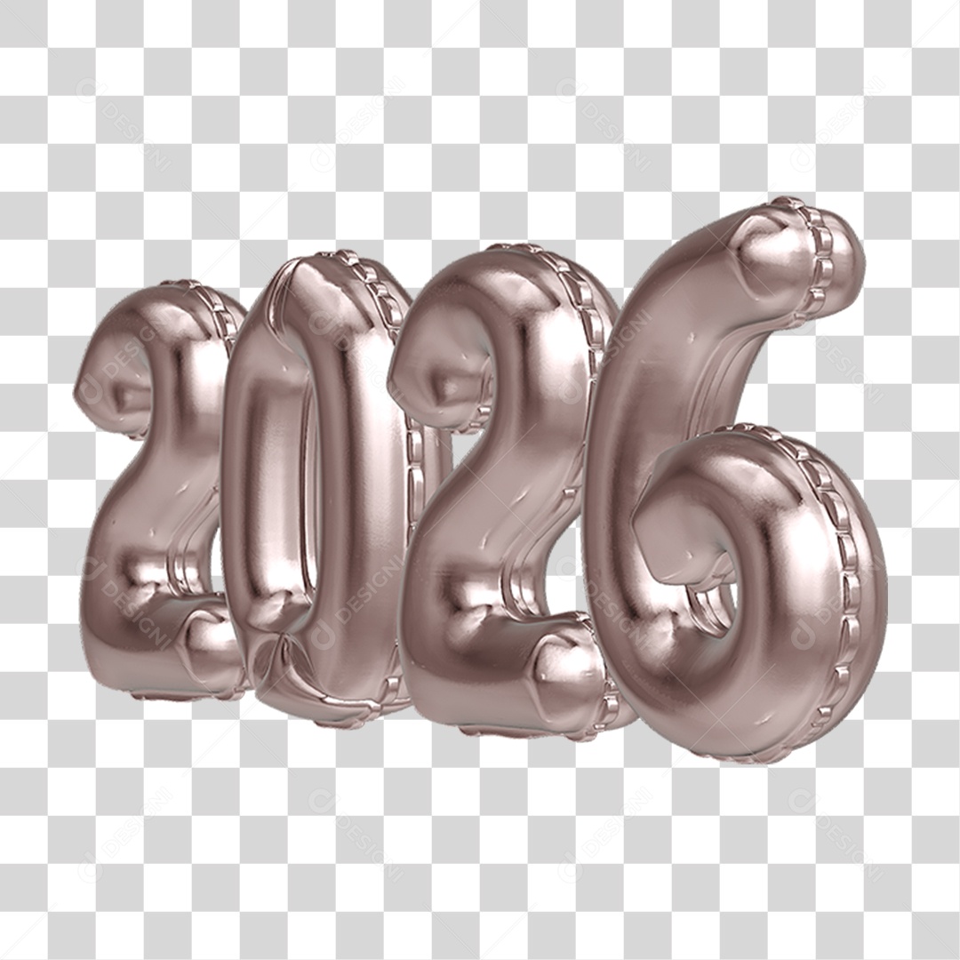 Balões 2026 Ano Novo PNG Transparente