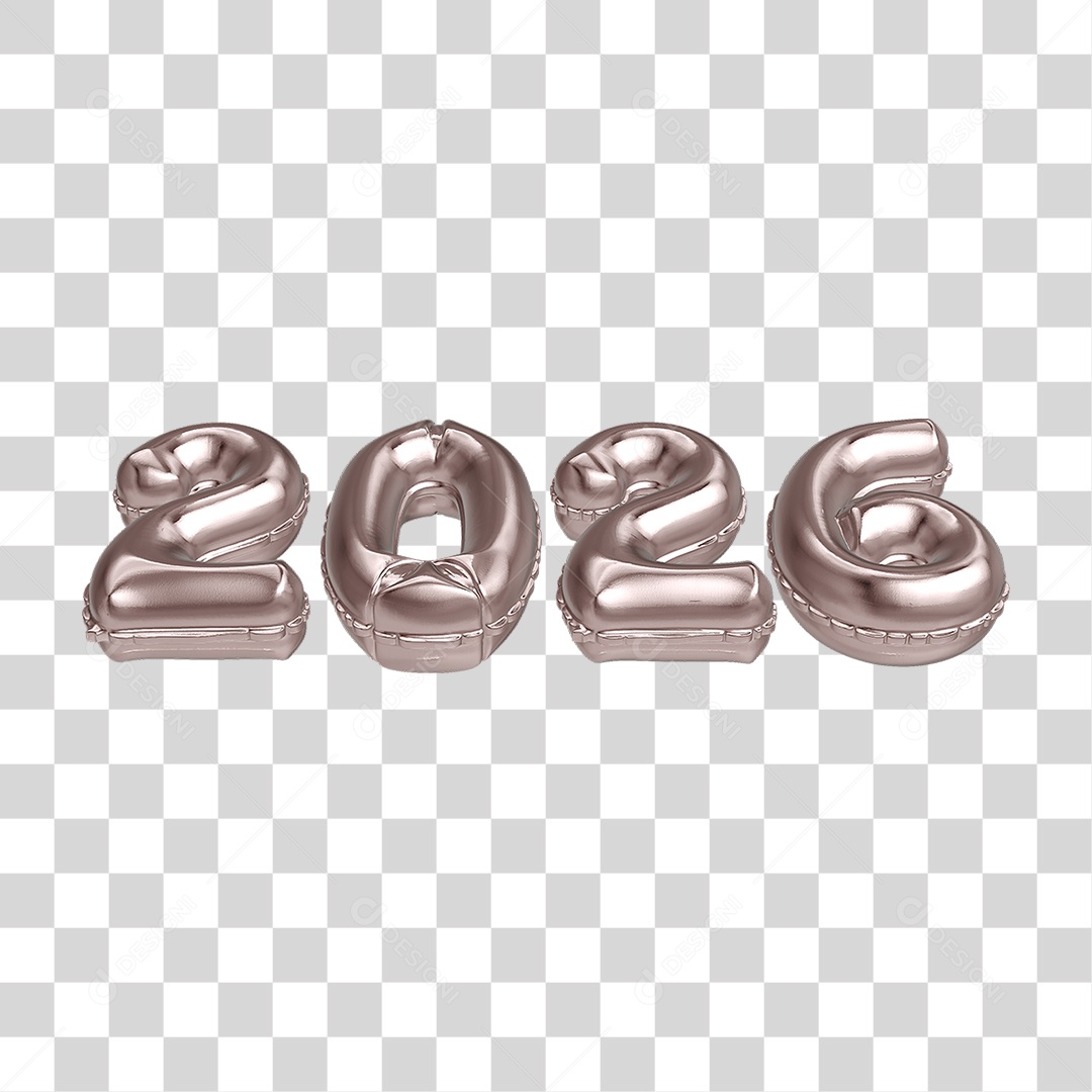 Balões 2026 Ano Novo PNG Transparente