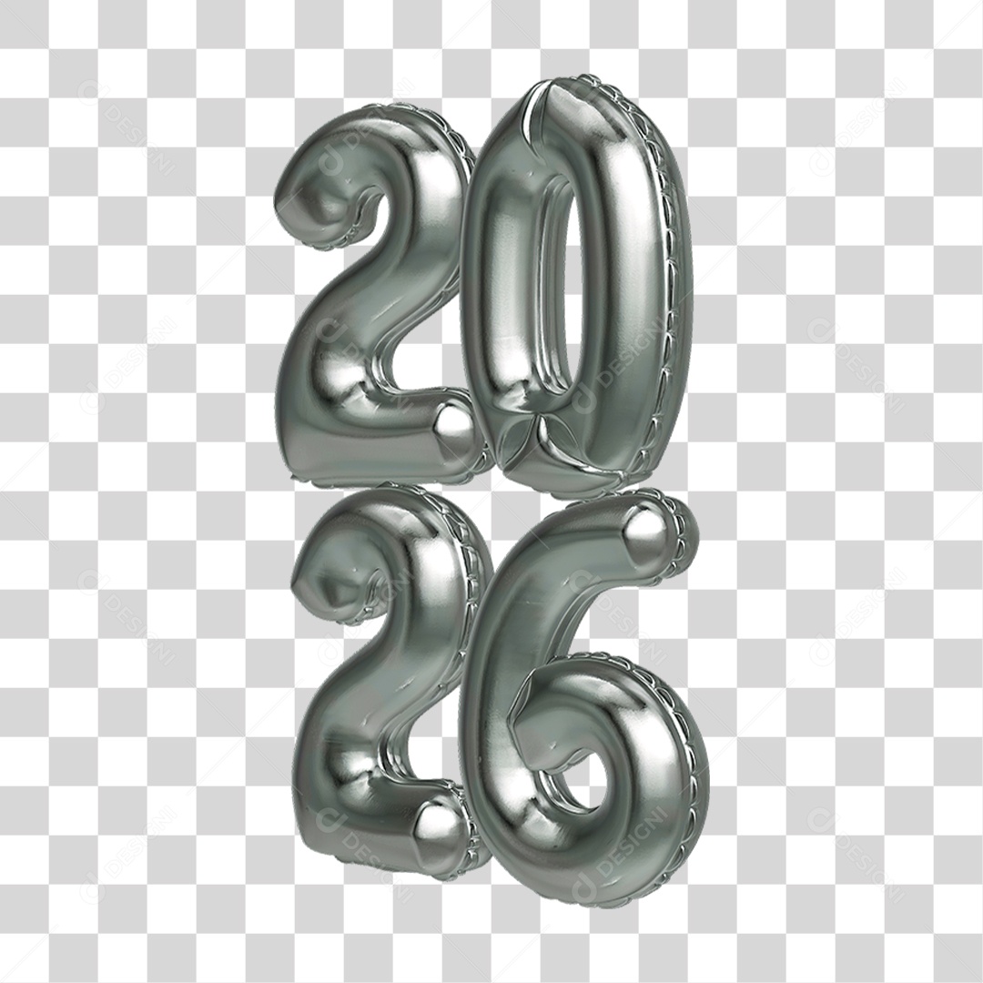 Balões 2026 Ano Novo PNG Transparente