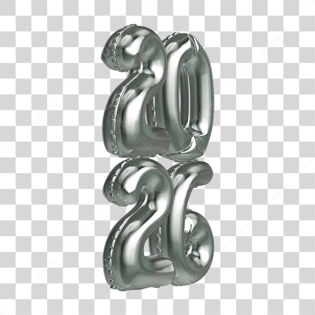 Balões 2026 Ano Novo PNG Transparente