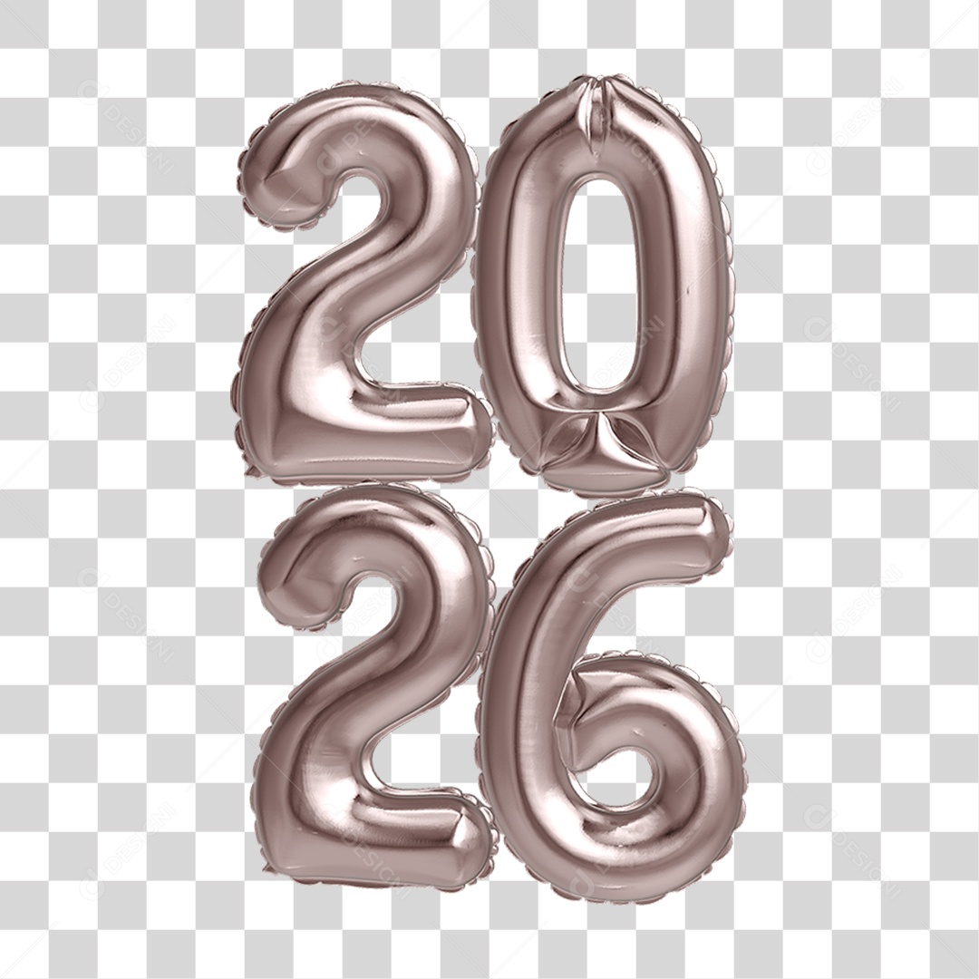 Balões 2026 Ano Novo PNG Transparente