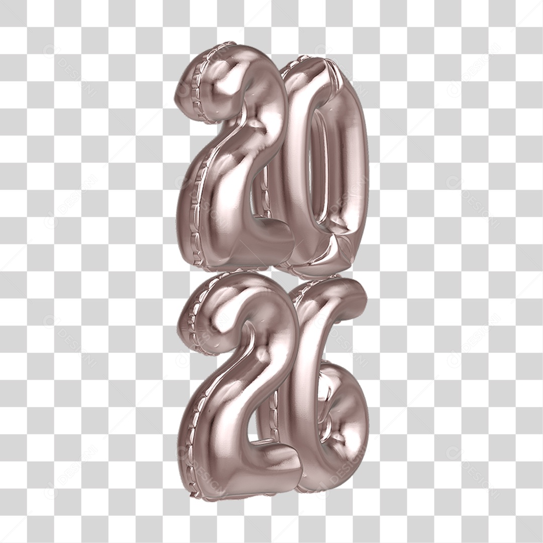 Balões 2026 Ano Novo PNG Transparente