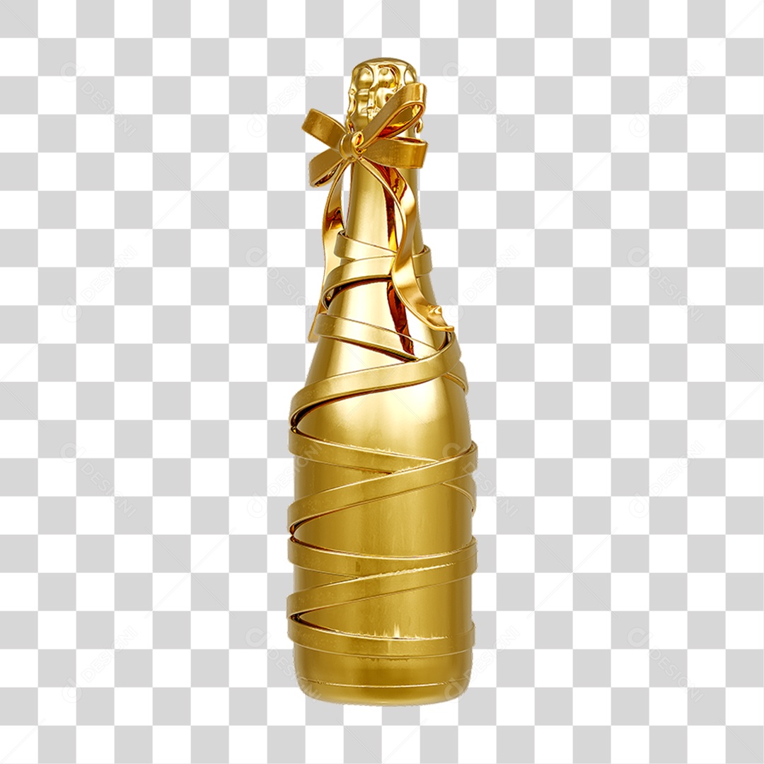 Garrafa de Champanhe Ano Novo PNG Transparente