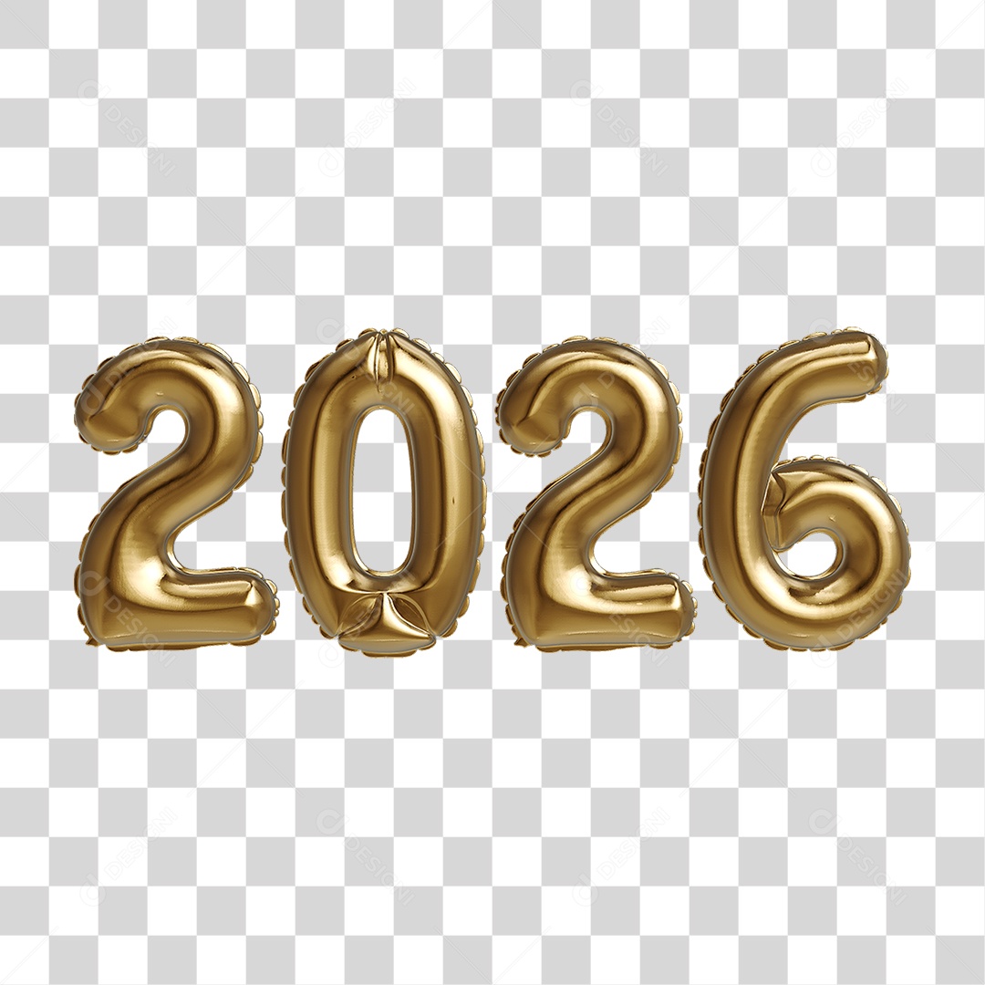 Balões 2026 PNG Transparente