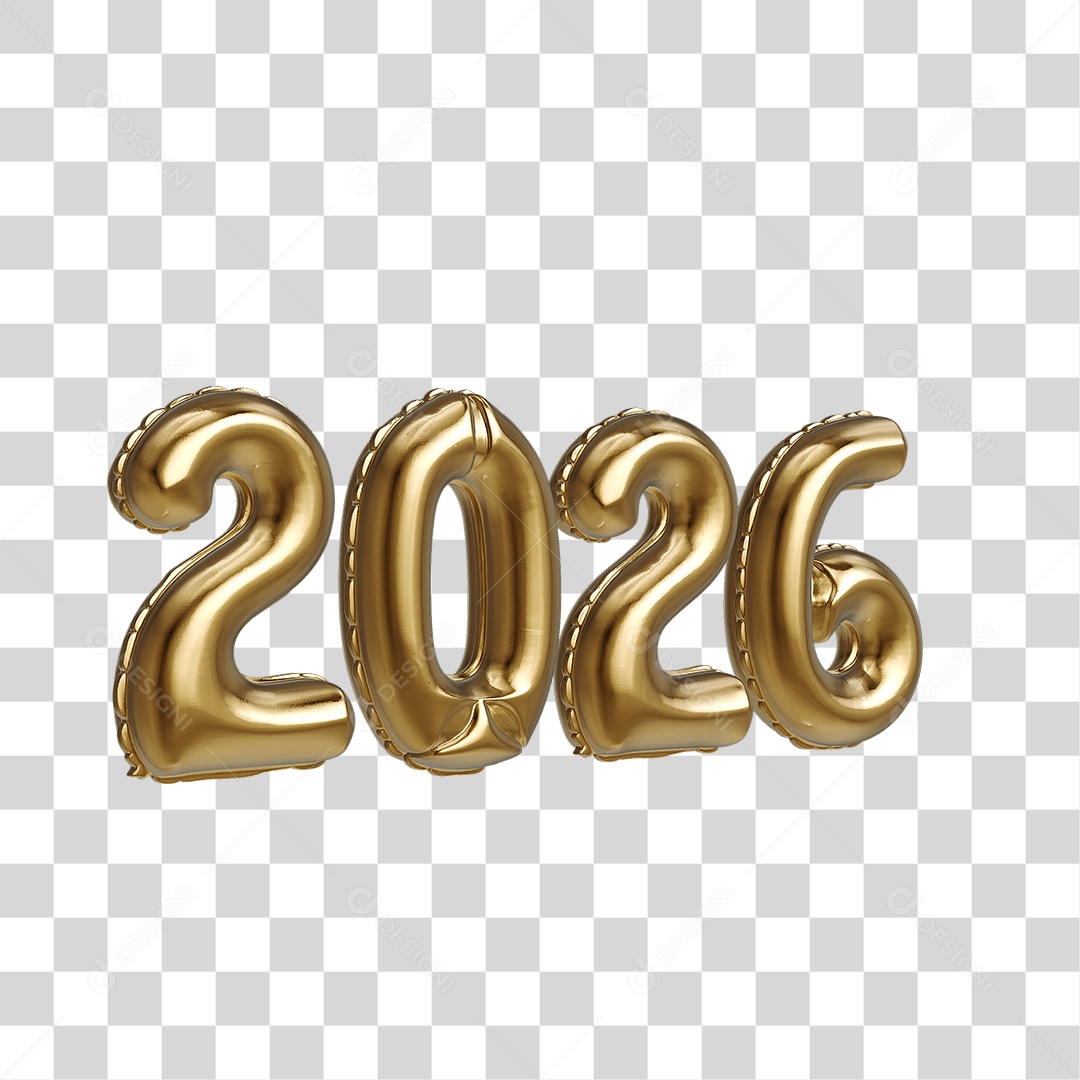 Balões 2026 PNG Transparente