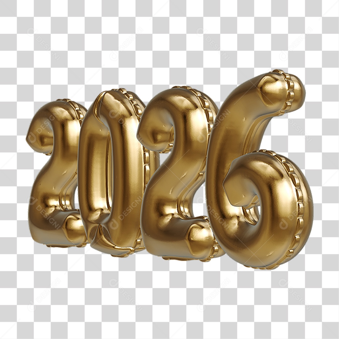 Balões 2026 PNG Transparente