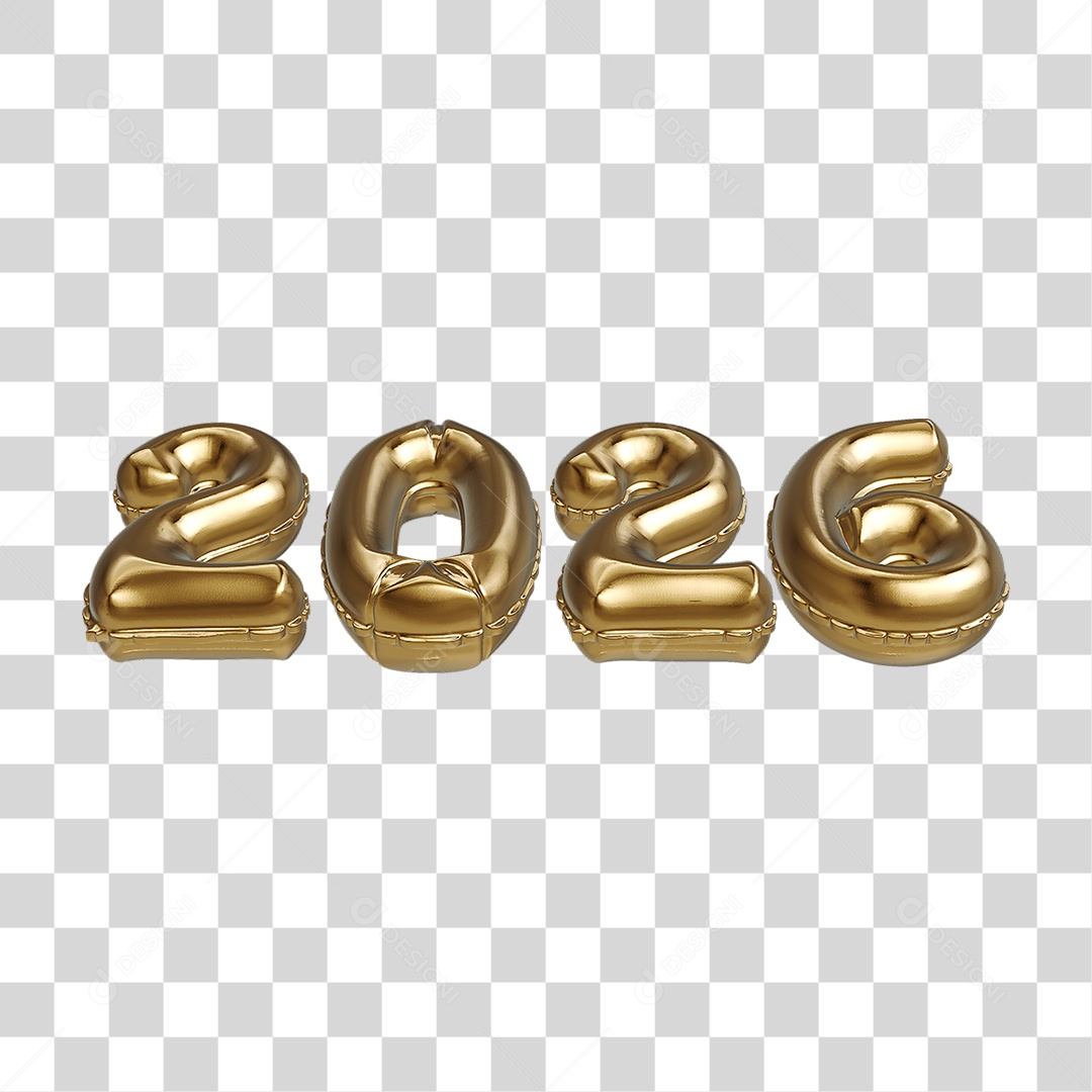 Balões 2026 PNG Transparente