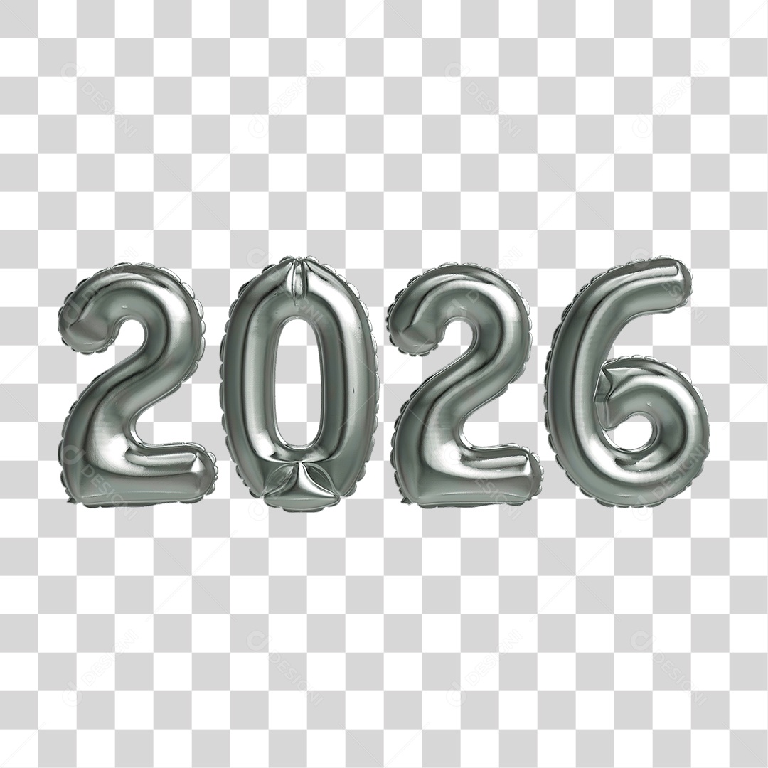 Balões 2026 PNG Transparente