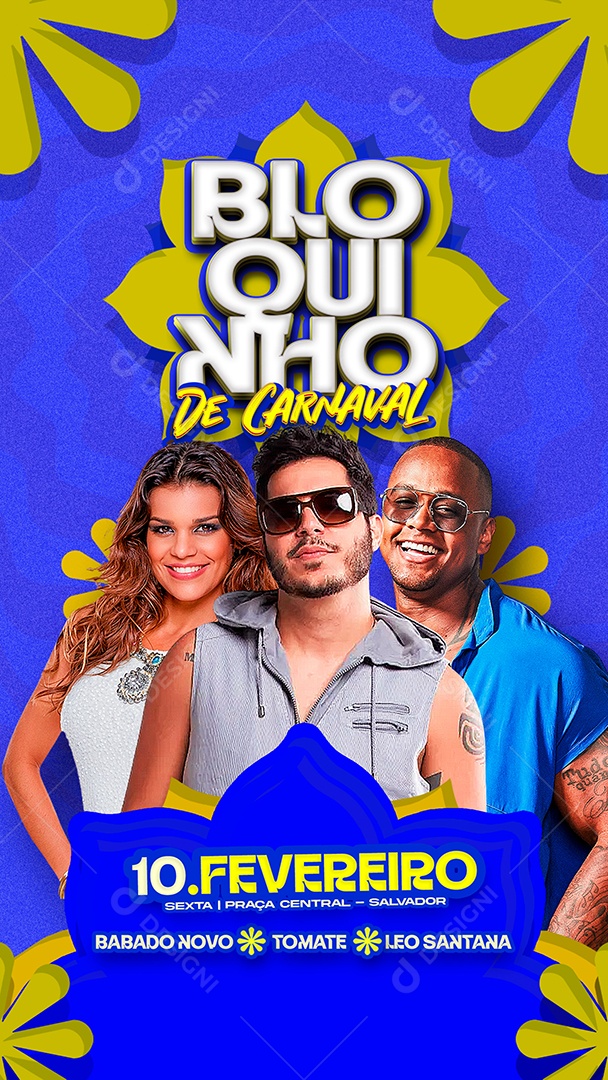 Story Flyer Bloquinho Carnaval Social Media PSD Editável