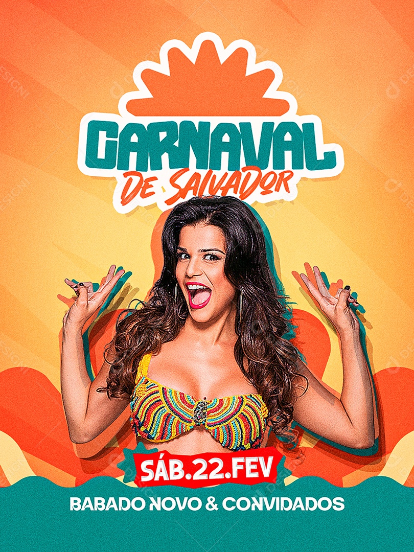 Flyer Carnaval de Salvador Social Media PSD Editável