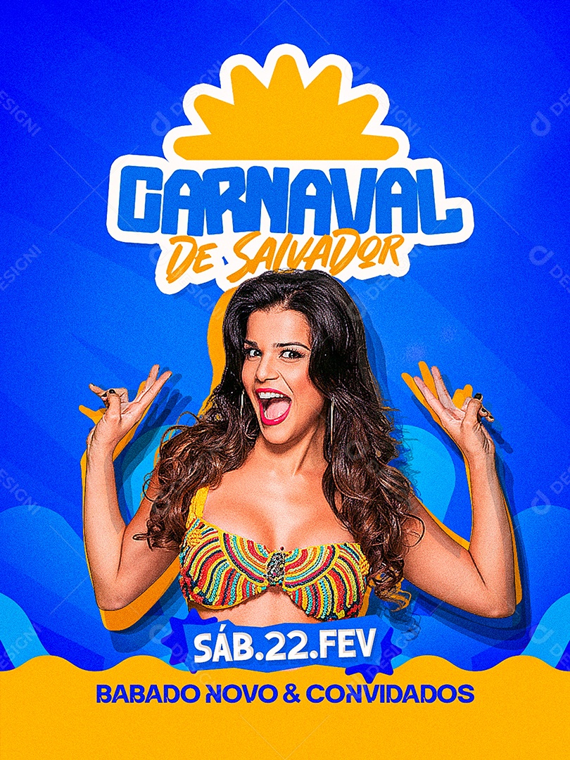 Flyer Carnaval de Salvador Social Media PSD Editável