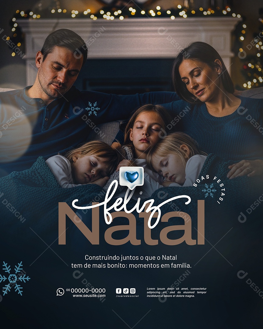 Feliz Natal 25 de Dezembro Social Media PSD Editável