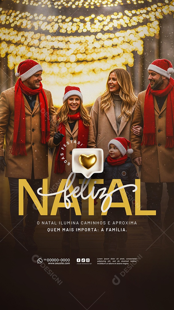 Story Feliz Natal 25 de Dezembro Social Media PSD Editável