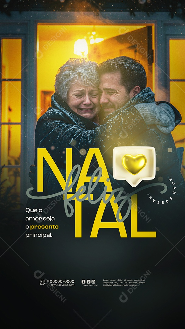 Story Feliz Natal 25 de Dezembro Social Media PSD Editável