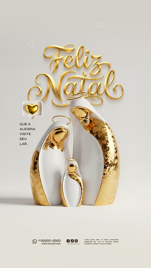 Story Feliz Natal 25 de Dezembro Social Media PSD Editável