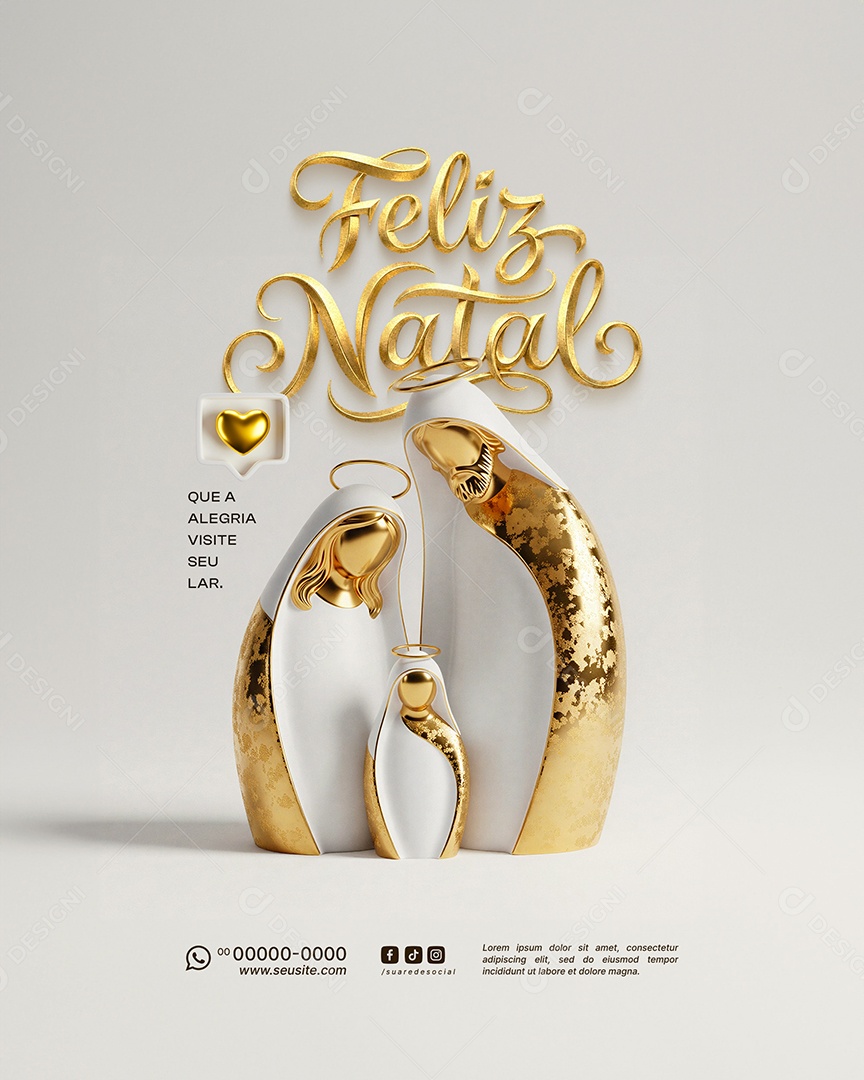 Feliz Natal 25 de Dezembro Social Media PSD Editável