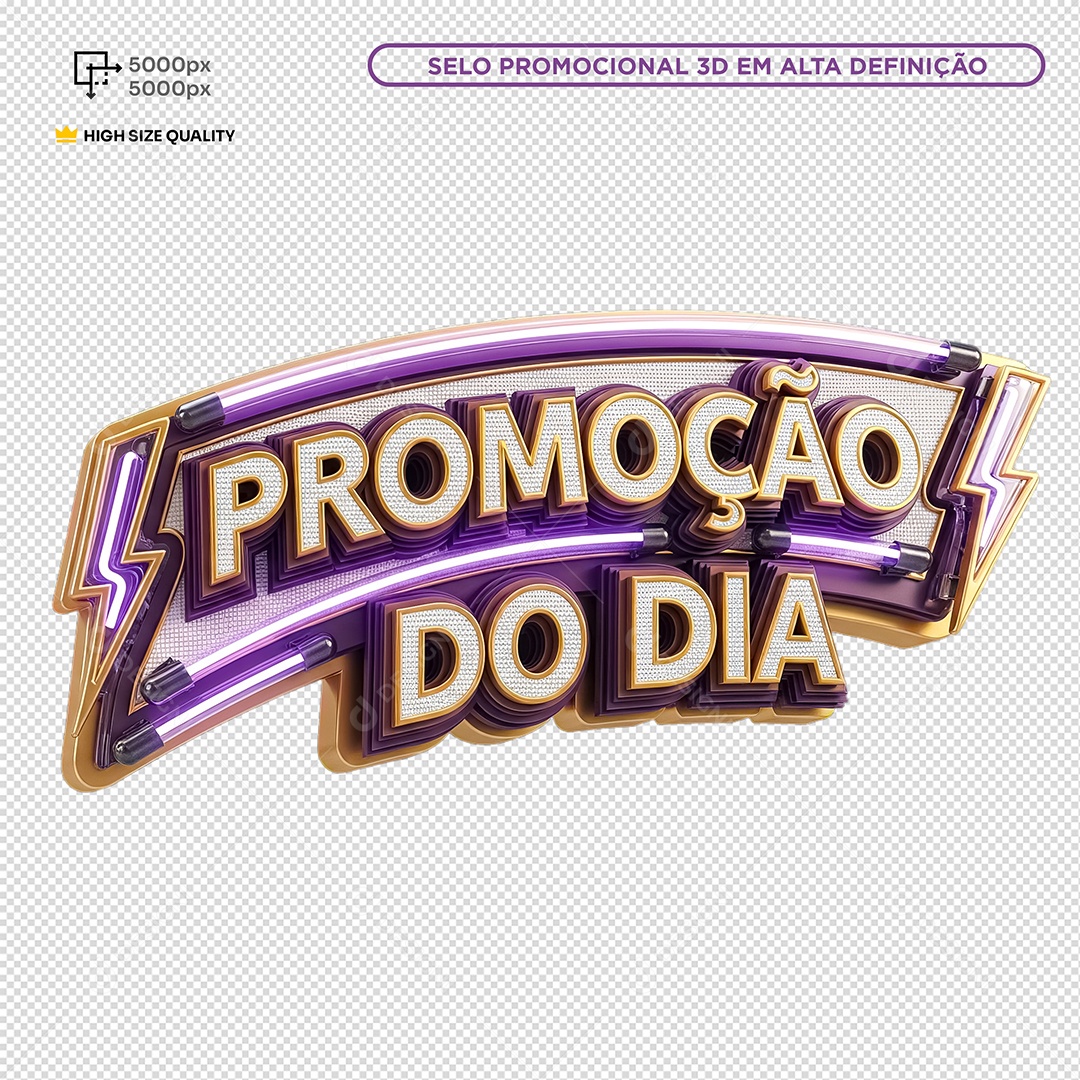 Selo 3D Promoção do Dia PSD Editável