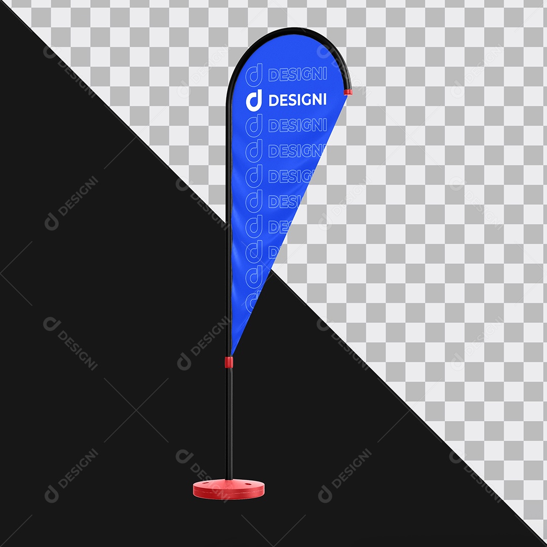 Mockup Bandeira de Vento PSD Editável